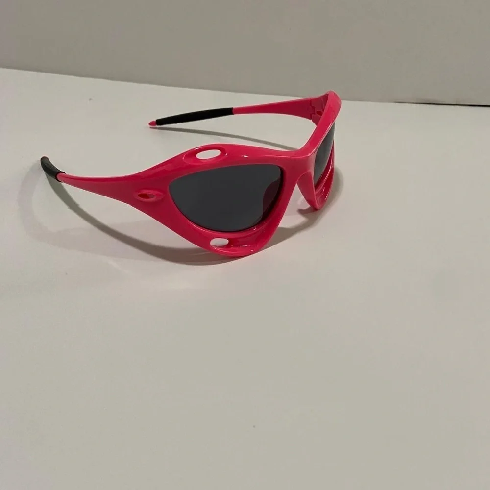 Steampunk chunky futuristic racing sunglasses